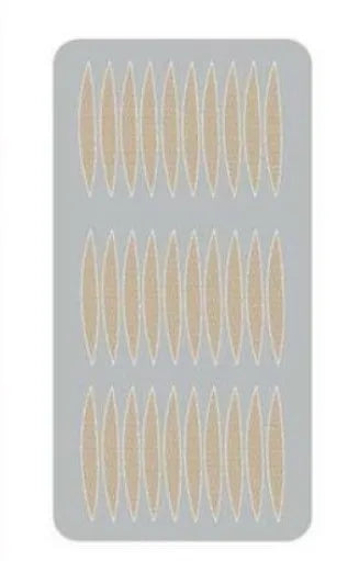 Box of non-adhesive eyelid stickers in three sizes for double eyelid creation