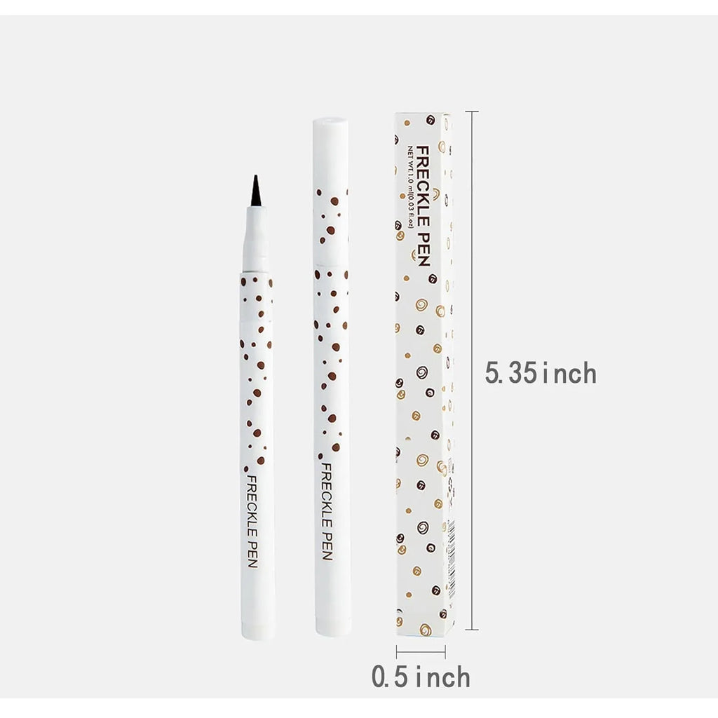 Dark brown freckle pen with precision tip for natural-looking waterproof makeup application