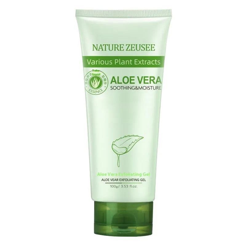 Aloe vera exfoliating gel scrub in picture colour tube 100g