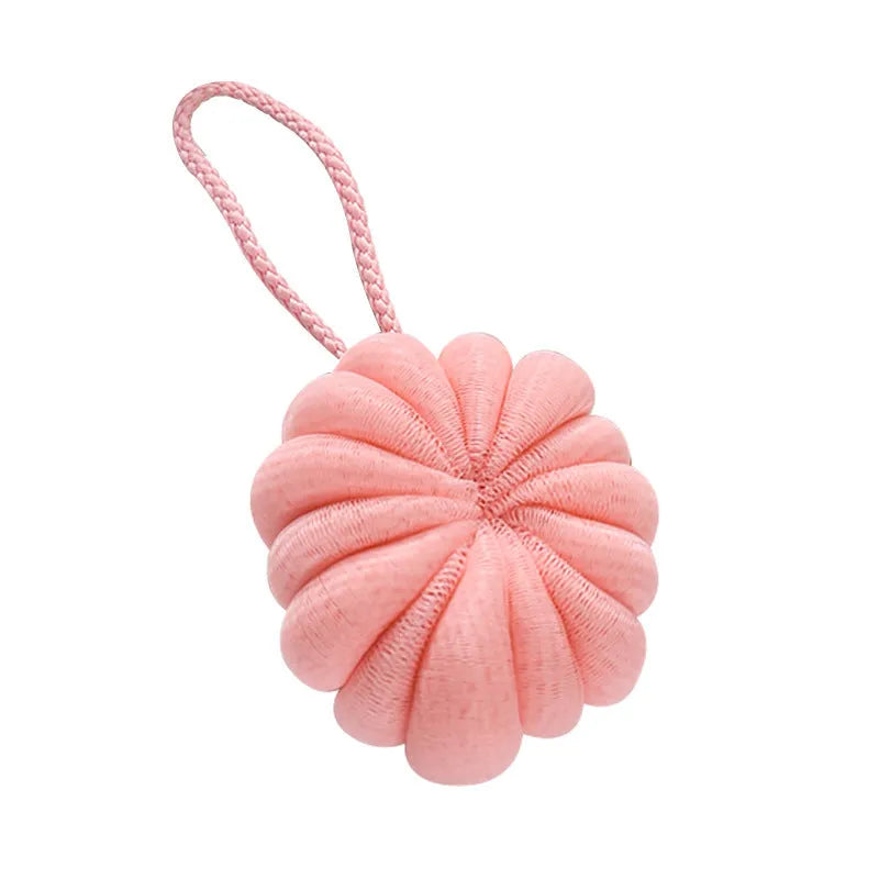 Japanese style 50g PE bath flower ball in green, 10x10cm mesh shower sponge
