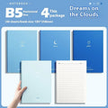 Pack of 4 creative trend notebooks with 75g wood-free paper sheets