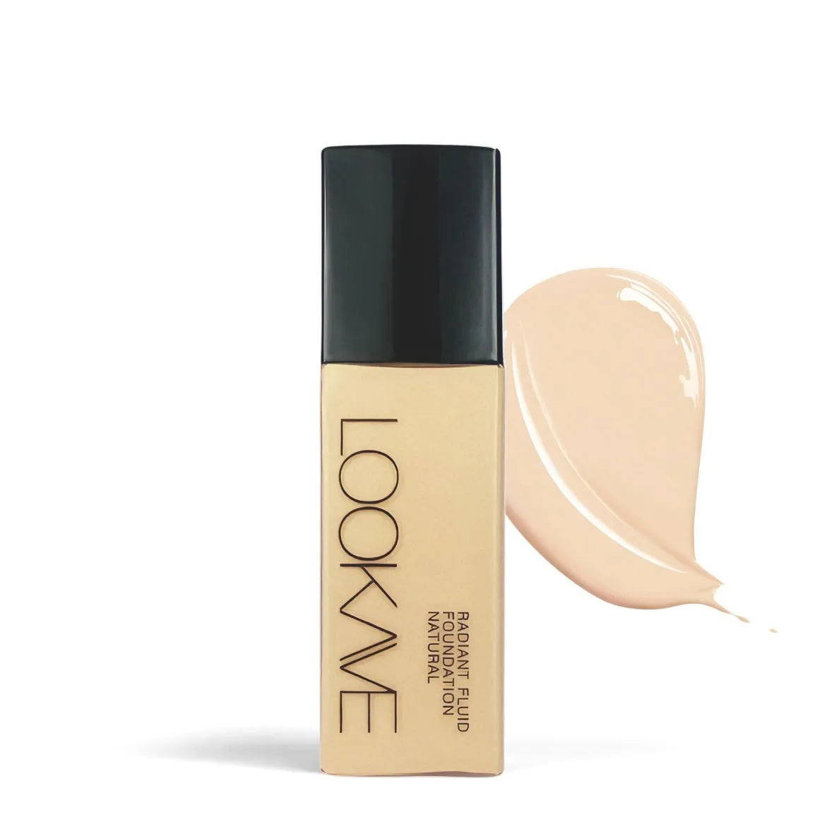 LOOKAVE matte liquid foundation bottle in 21c size with shade options LK63C-01 to LK63C-06