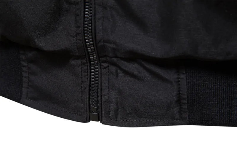 Men's solid colour thin casual jacket in army green, shown on a hanger.