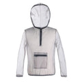 Smoky grey insect-proof mesh jacket for outdoor hiking and camping activities