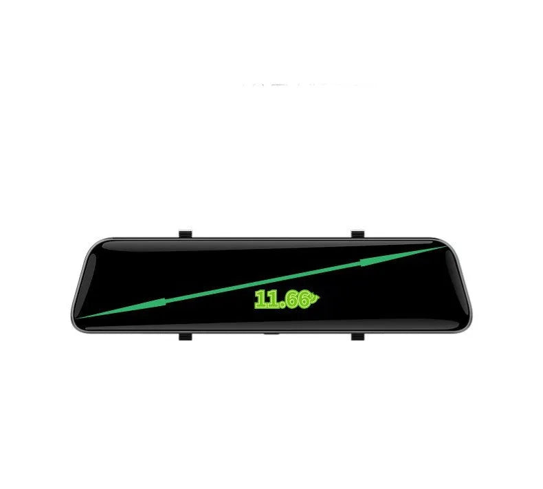 12 inch HD driving recorder dash cam with 170 degree wide angle 12MP lens mounted over car rearview mirror