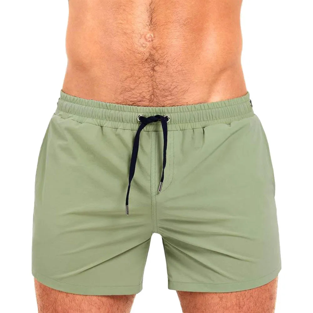 Polyester mesh-lined athletic shorts in six colours with Asian fit sizing for swimming and sports