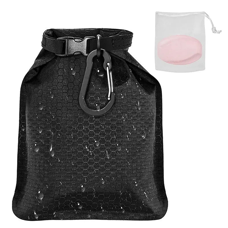 Bubble net soap bag container measuring 17x13cm for waterproof soap storage