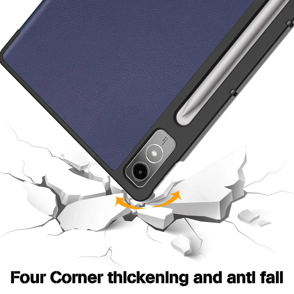 Lenovo Tab P12 127-inch protective case in three-fold design with built-in bracket and magnetic closure