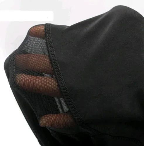 Black yoga pants with butterfly X mesh panels, milk silk 90% nylon 10% spandex, sizes S to XL