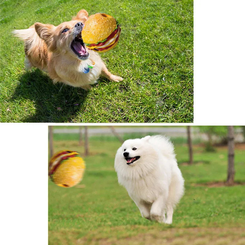 Dog sound toy pet ball with music and voice function in photo colour for large dogs
