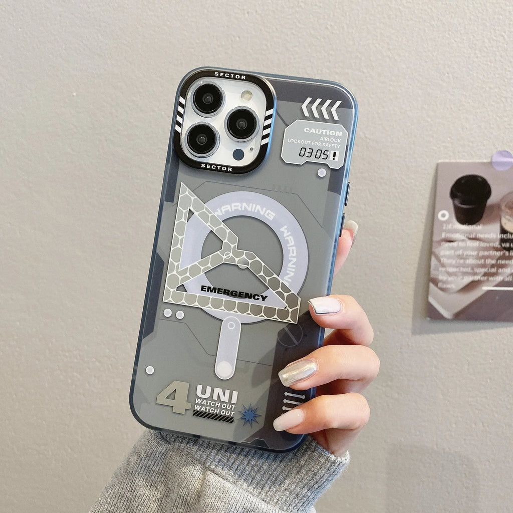 Magnetic frosted iPhone case for 15 Pro Max in black, grey, and light greenish blue with PC anti-fingerprint cover