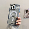 Magnetic frosted iPhone case for 15 Pro Max in black, grey, and light greenish blue with PC anti-fingerprint cover