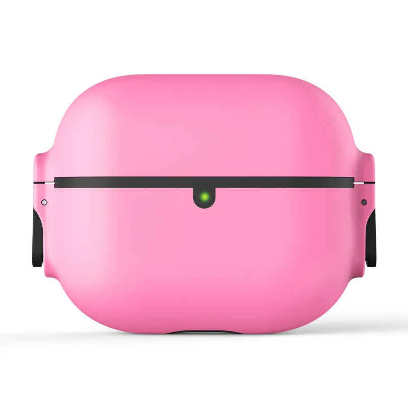 Hard silicone PC protective case for Apple AirPods with frosted finish in black