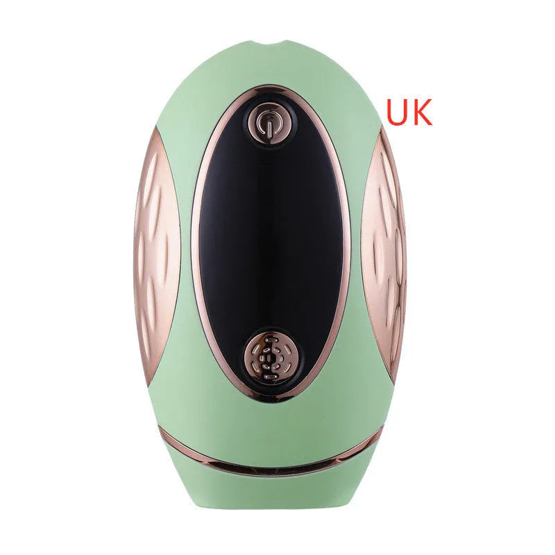 Black ABS IPL laser hair removal machine with 350,000 flashes for full body use, compact 14x7.5x4.5 cm