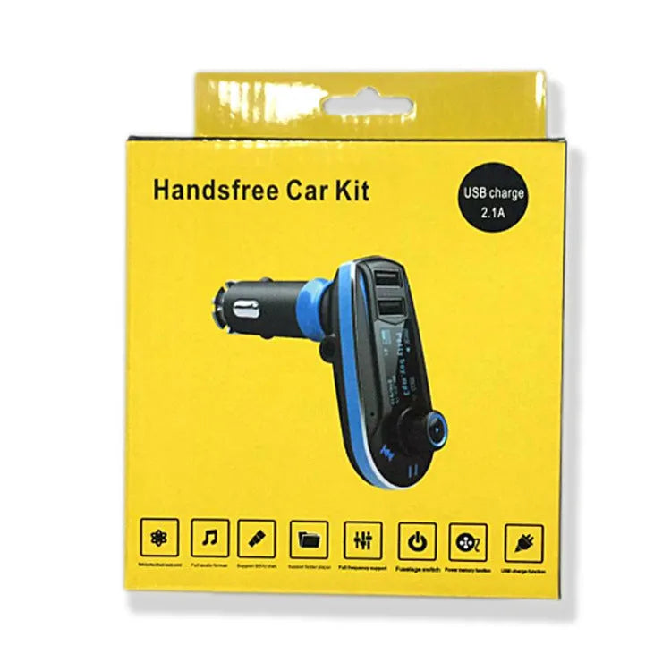 BT618C vehicle Bluetooth MP3 player and FM transmitter with LCD screen on car dashboard