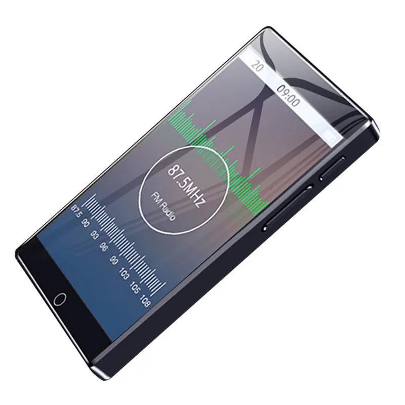 Black Ruizu H1 portable MP3 MP4 player with 4-inch touch screen display.