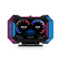 Black PC ABS car head-up display showing speed, water temperature, and voltage, OBD2 and GPS modes, HD screen