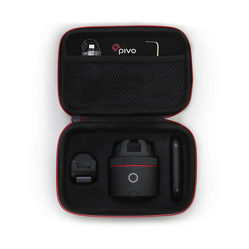 Matte black PIVO facial tracking smartphone mount with 360-degree rotation capability