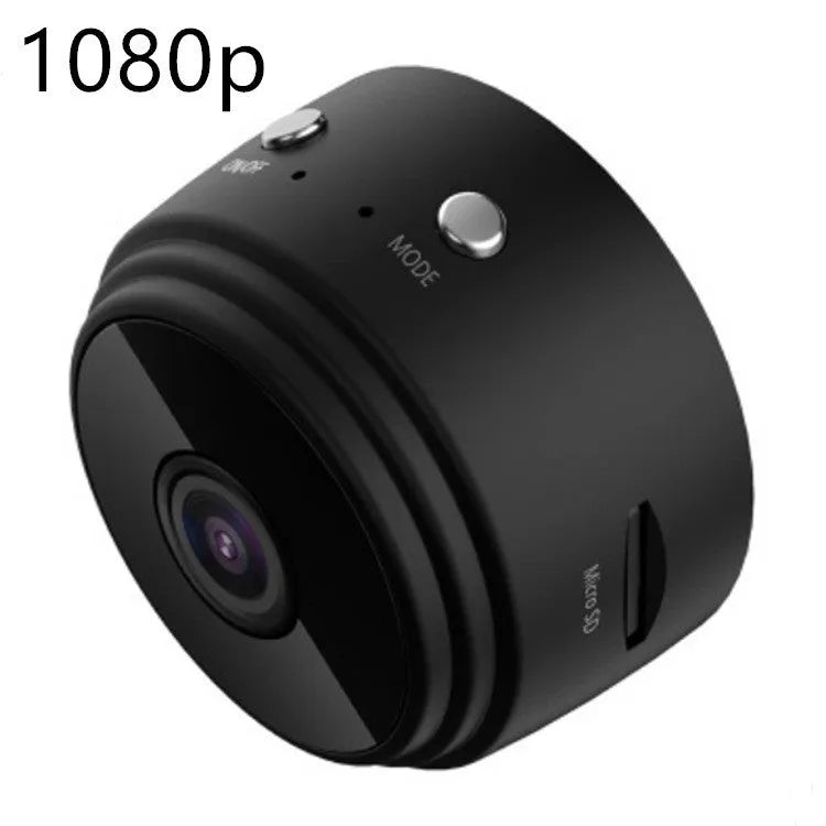 A9 Mini WiFi Smart Sports HD DV Camera with 1080P night vision, ABS body, rotating bracket, black colour
