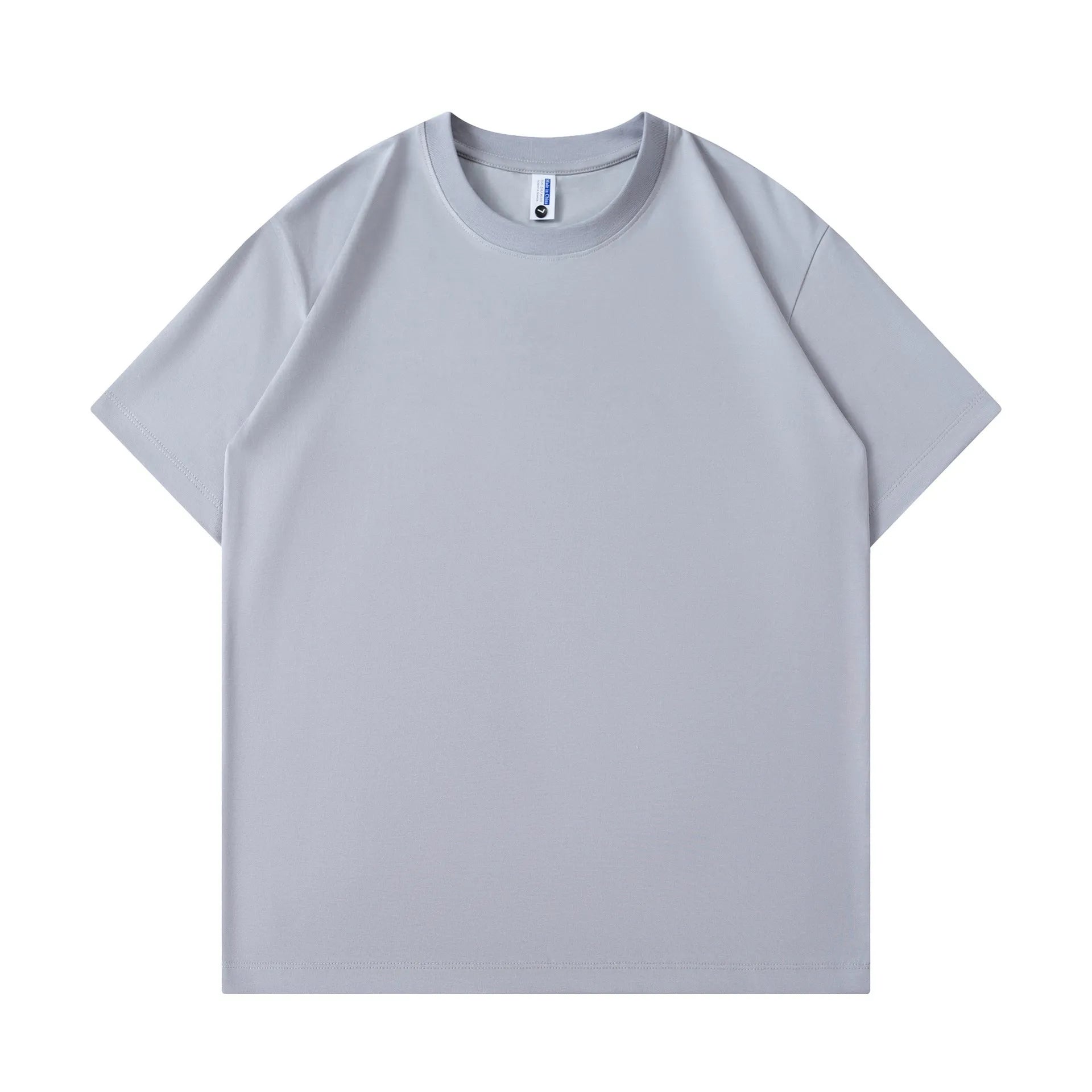 Cotton solid colour loose fit short sleeve T-shirt for men and women