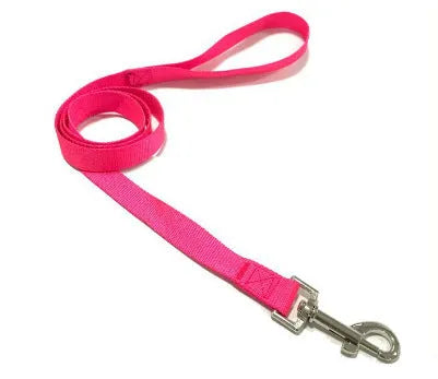 Solid colour polyester dog tug-of-war rope toy shown in blue, with hand loops, for interactive play with pets.