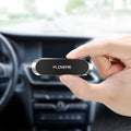 Black magnetic car phone holder with square silver iron sheet and adhesive foam mount