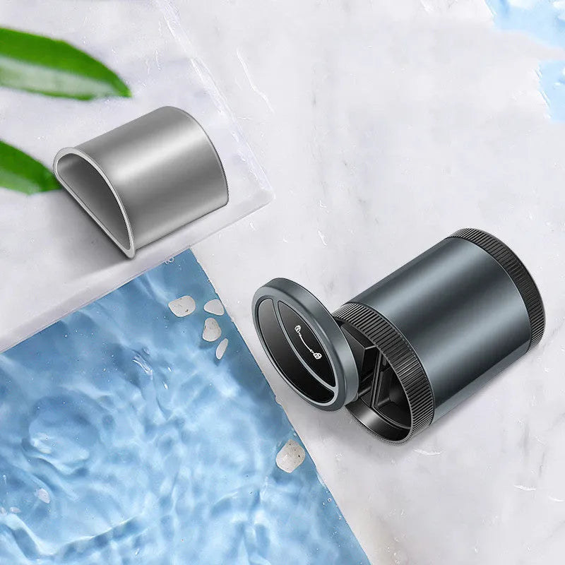 Automatic sensing ashtray with USB port in grey colour for vehicle mounting