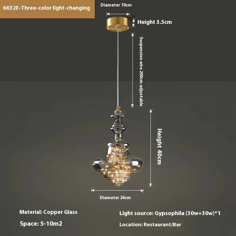 Modern white glass chandelier with adjustable suspension cord and remote control