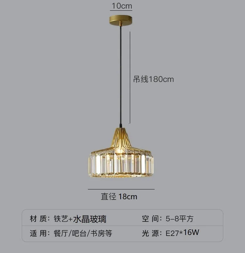 Crystal ceiling chandelier with iron frame in light luxury style showing black and gold finish options