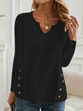 Men's grey green button-front V-neck knitted sweater on a hanger.