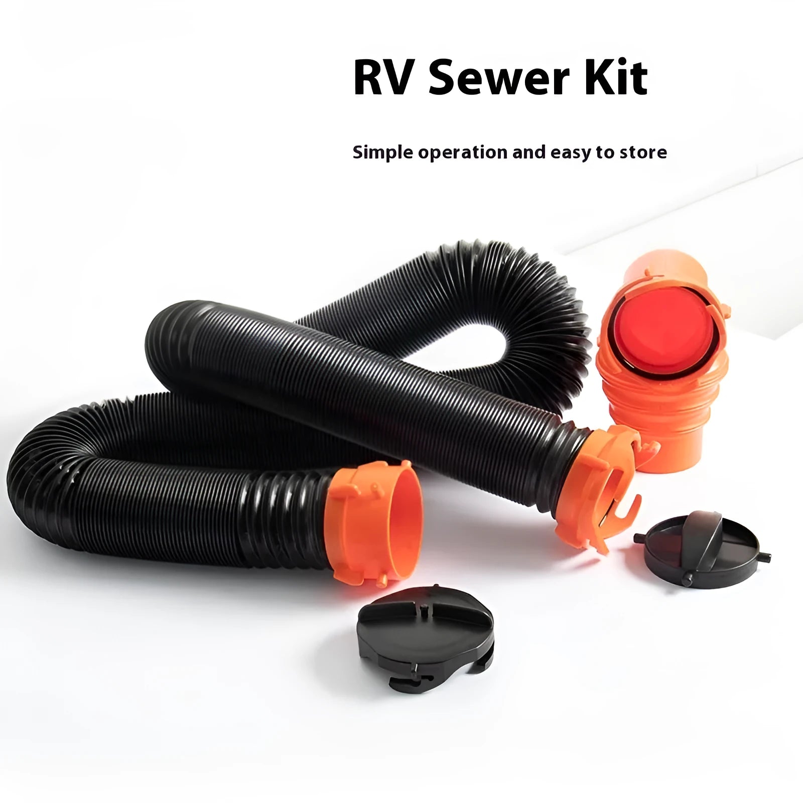 90 degree rotary elbow joint sewage hose for caravan motorhome wastewater drainage
