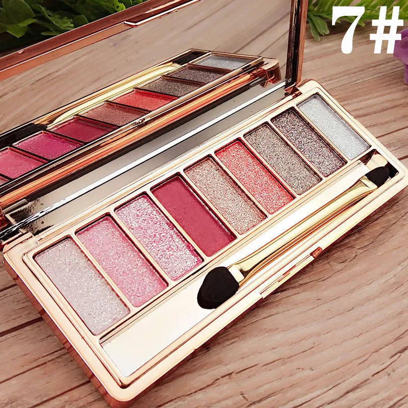 Bear Winnie nine colour diamond bright eye shadow palette with eight style options, 90g weight