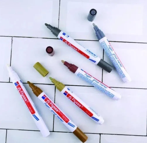 Tile gap grout coating marker pen with colour options for ceramic floor and wall crevice repair