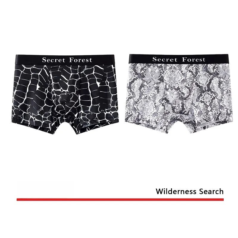 Men's thin loose boxer shorts in polyester fabric available in black, grey and brown colours