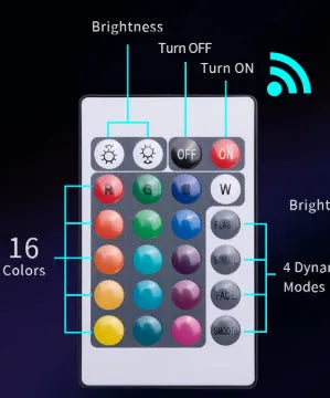 Waterproof remote control LED diving light for aquarium with plastic housing