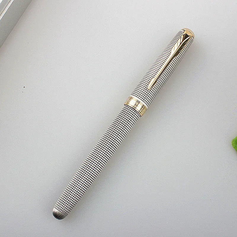 Stainless steel ballpoint pen with 0.5mm tip in various colour options