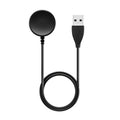 Black plastic USB watch charger with wireless fast charging capability measuring 34mm x 10mm