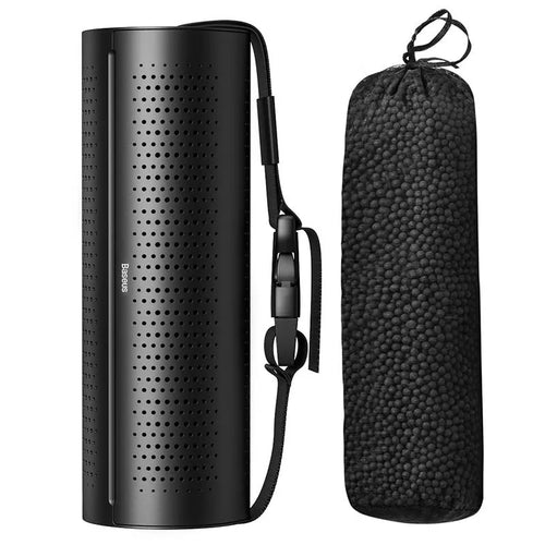 BASEUS Original Ecological Carbon Package Car Air Purifier in black, with activated carbon crystals and magnetic enclosure