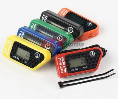 Black YSDS waterproof LCD maintenance reminder timer for vehicles and generators.