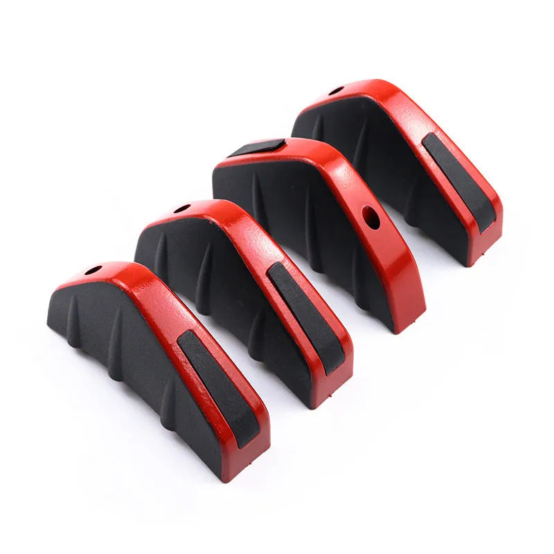 Triangular rear spoiler lip for cars, 15cm ABS construction with carbon fibre finish