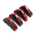 Triangular rear spoiler lip for cars, 15cm ABS construction with carbon fibre finish
