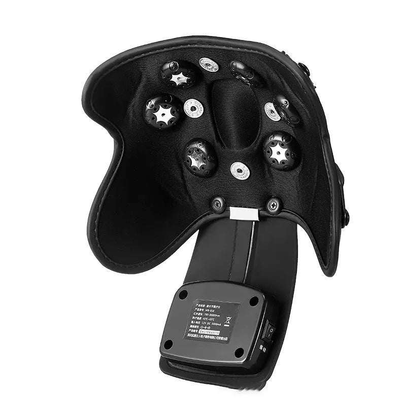 Infrared knee massager with adjustable temperature control and shoulder pads