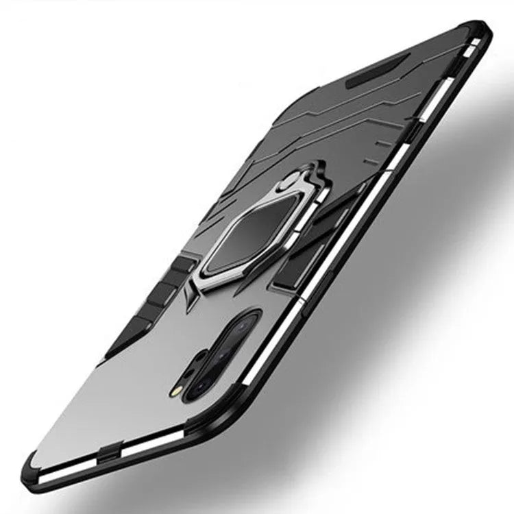Samsung magnetic phone case in black, showing front and back, compatible with multiple A and S series models.