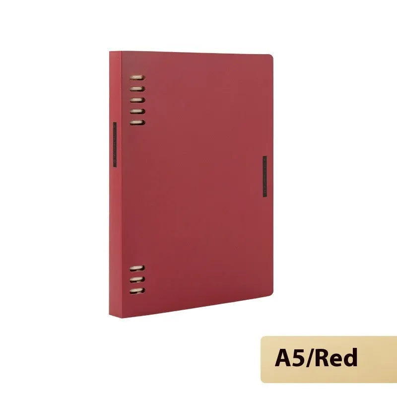 Refillable spiral notebook in A5 and B5 sizes with colourful PP cover options
