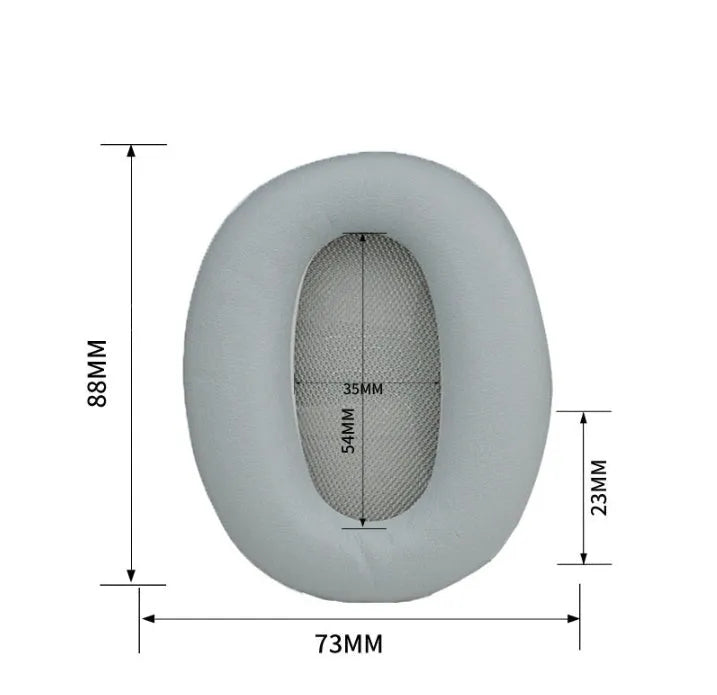 Pair of black protein skin earphone replacement cushions for Walker W820BT headphones on a white background