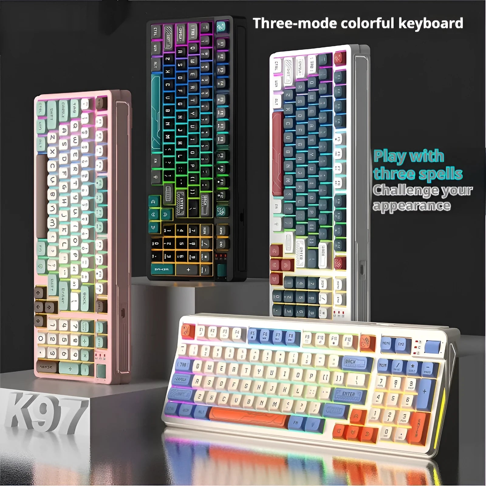 Universal ABS plastic desktop keyboard with 1.8m cable in a choice of four two-tone colours.