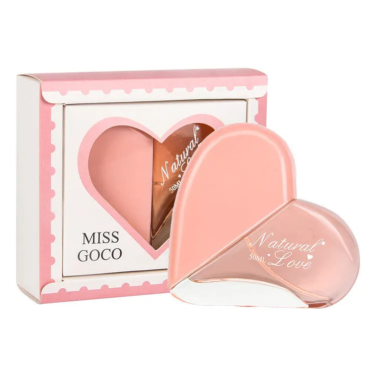 Women's perfume kit 50ml long-lasting light floral eau de parfum girly heart design