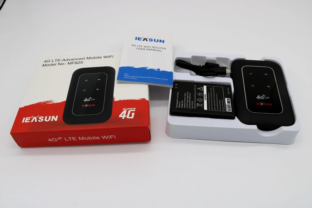 Black 4G portable wifi wireless hotspot router with USB power, 150Mbps, built-in firewall