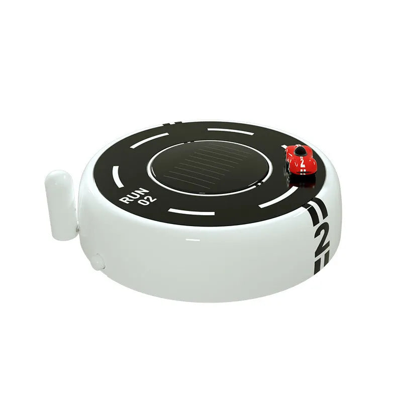 Round car aromatherapy decoration with solar panel in black, red or white colours