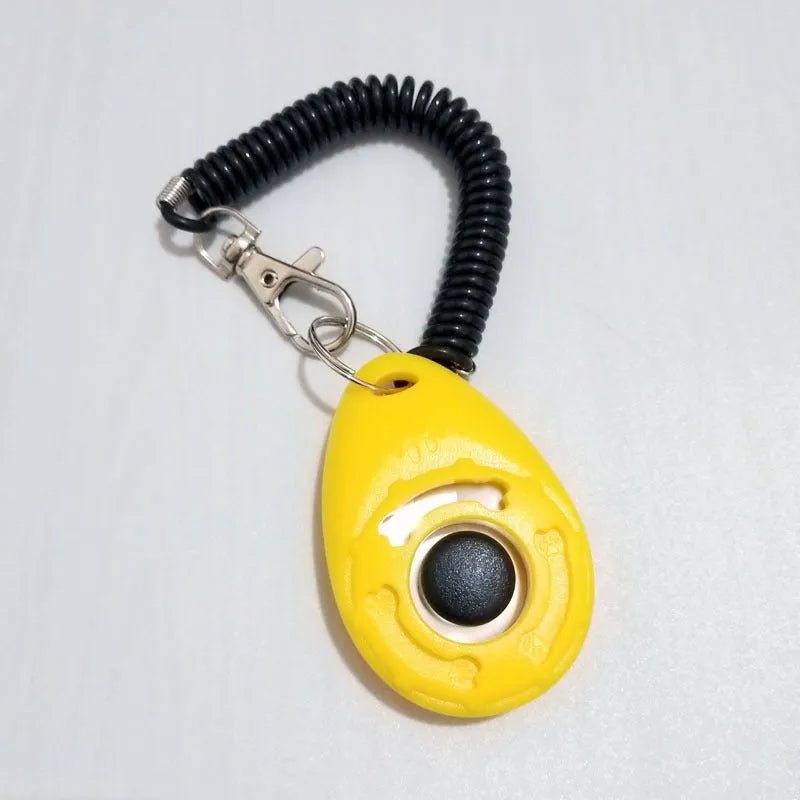 Dog training clicker in multiple colours with wrist strap for positive reinforcement training